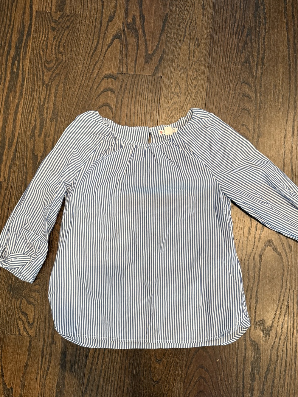 Crewcuts Blue and White Striped Top